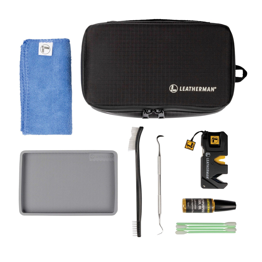 Leatherman Maintenance Kit - full contents laid out - Nitecore Singapore