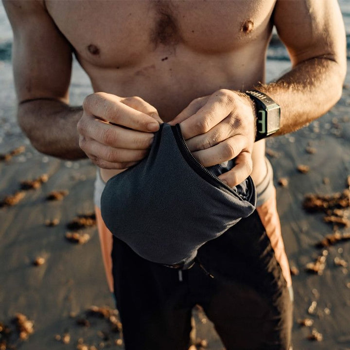 NanoDry Towel Poncho in use