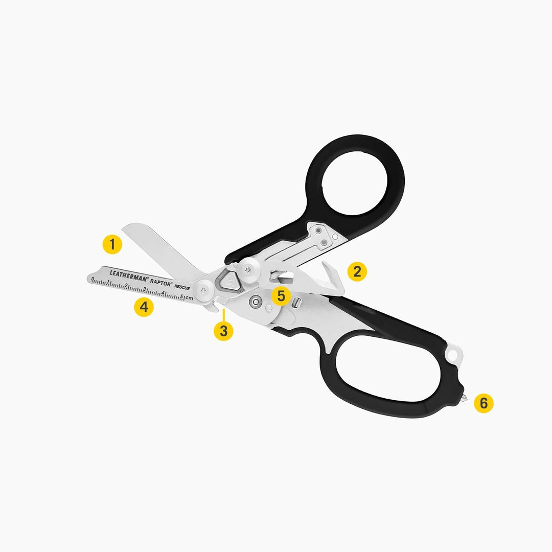 Leatherman Raptor Rescue - all 6 tools numbered - Nitecore Singapore