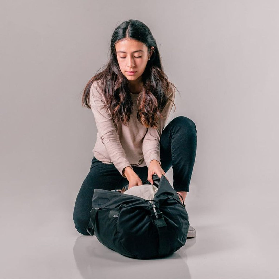 ReFraction Packable Duffle 25L in use