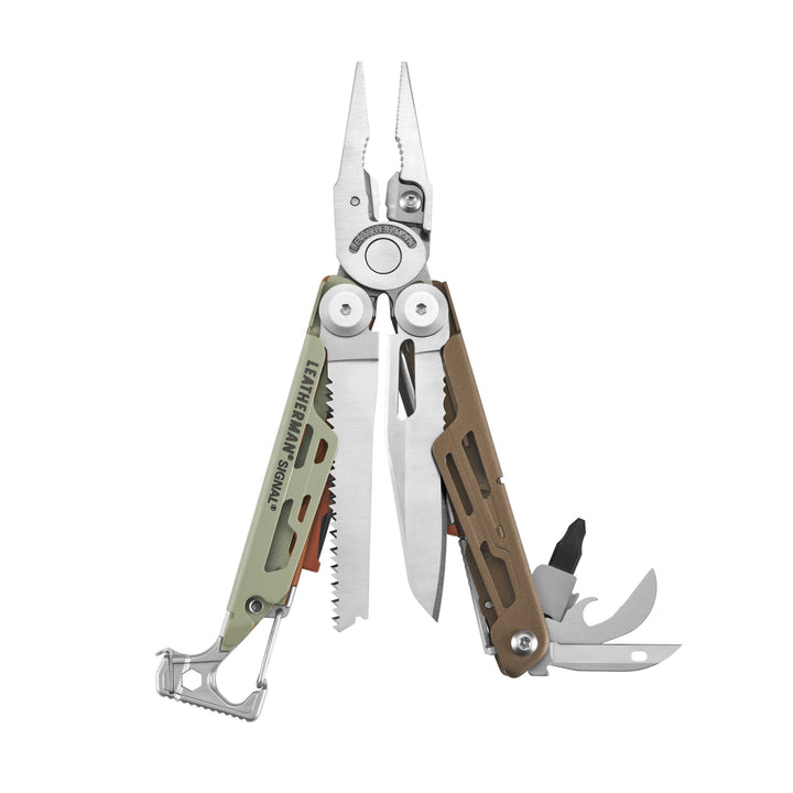 Leatherman Signal - tools fanned open, Mesa Verde - Nitecore Singapore