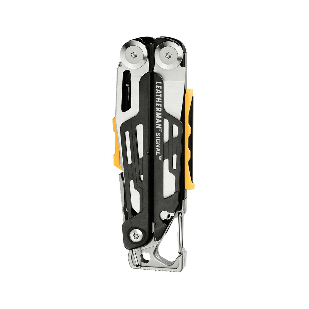 Leatherman Signal - closed front, black and stainless - Nitecore Singapore