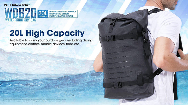 WDB20 - Waterproof Dry Bag 20L - Nitecore Singapore
