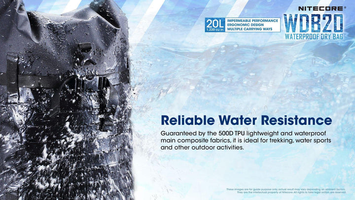 WDB20 - Waterproof Dry Bag 20L - Nitecore Singapore