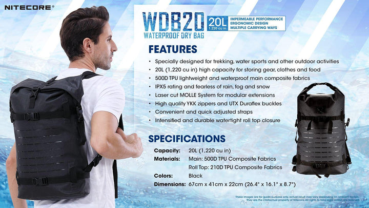 WDB20 - Waterproof Dry Bag 20L - Nitecore Singapore