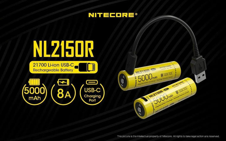 NL2150HPR (21700 - 5000mAh - 15A) - Nitecore Singapore