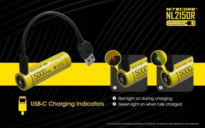 NL2150HPR (21700 - 5000mAh - 15A) - Nitecore Singapore